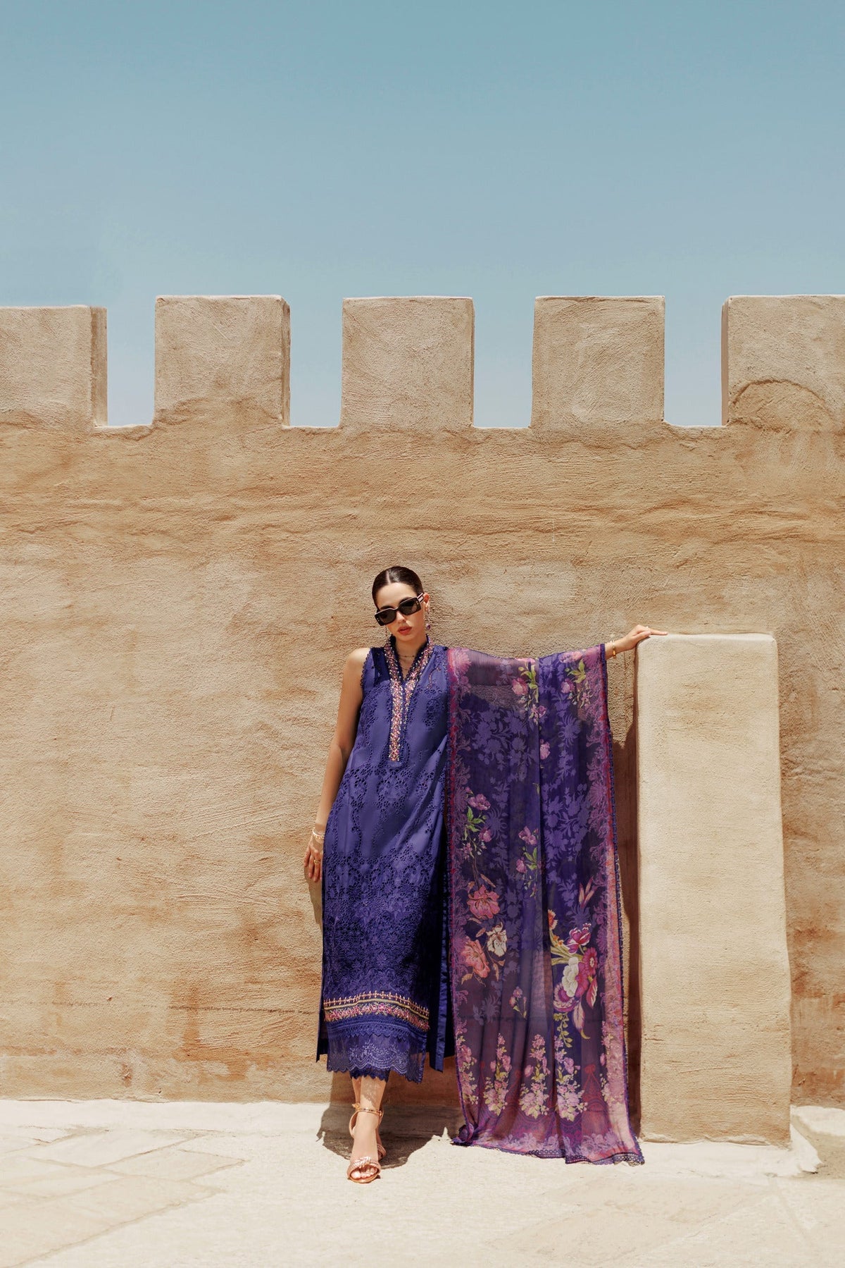 Noor By Saadia Asad | Eid Handwork Laserkari Lawn 24 | D3 -  Noor by Saadia Asad Luxury - Original Designer Dress - House of Maryam