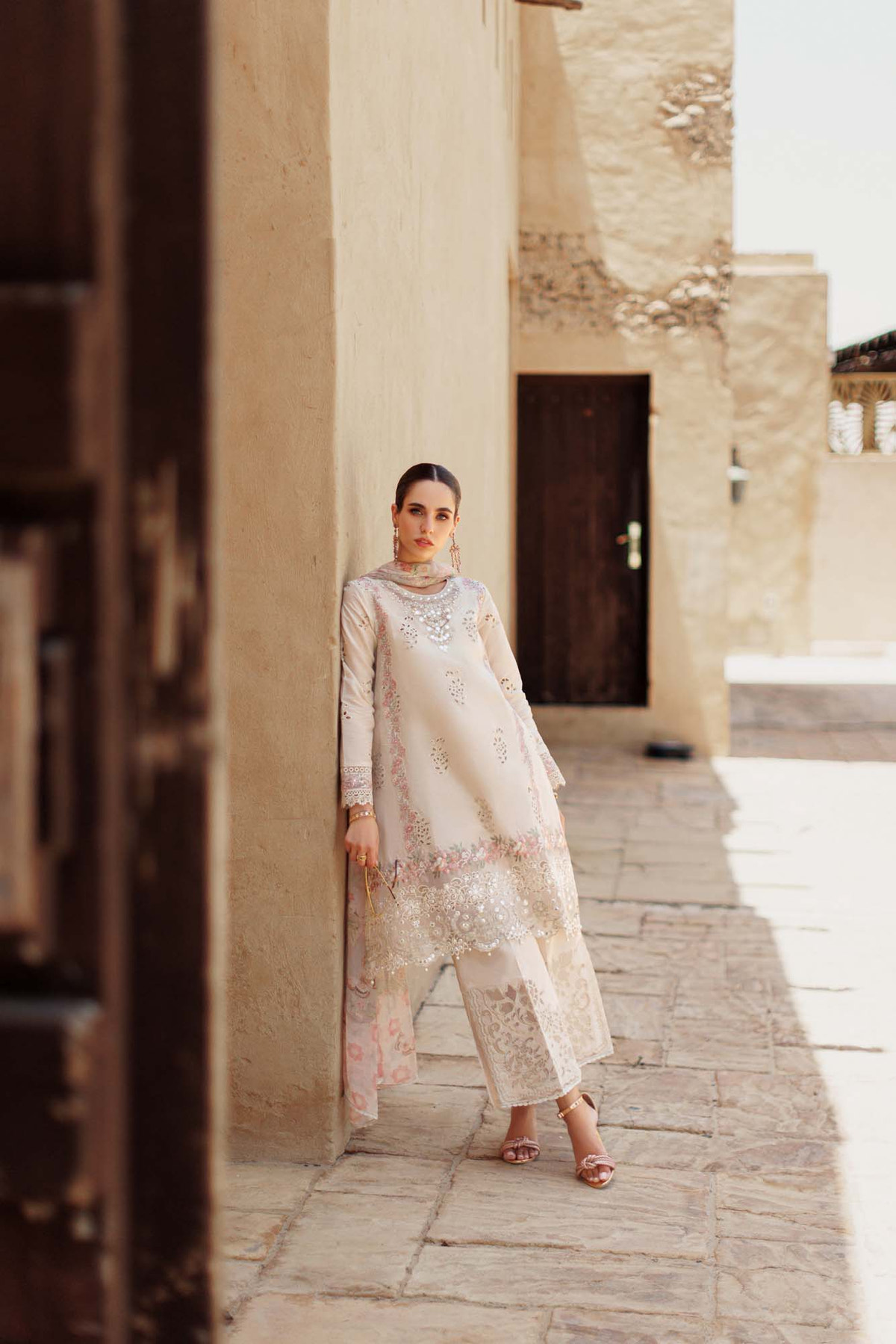 Noor By Saadia Asad | Eid Handwork Laserkari Lawn 24 | D2 -  Noor by Saadia Asad Luxury - Original Designer Dress - House of Maryam