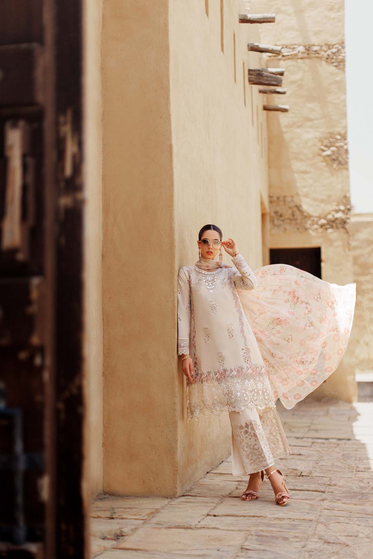 Noor By Saadia Asad | Eid Handwork Laserkari Lawn 24 | D2 -  Noor by Saadia Asad Luxury - Original Designer Dress - House of Maryam