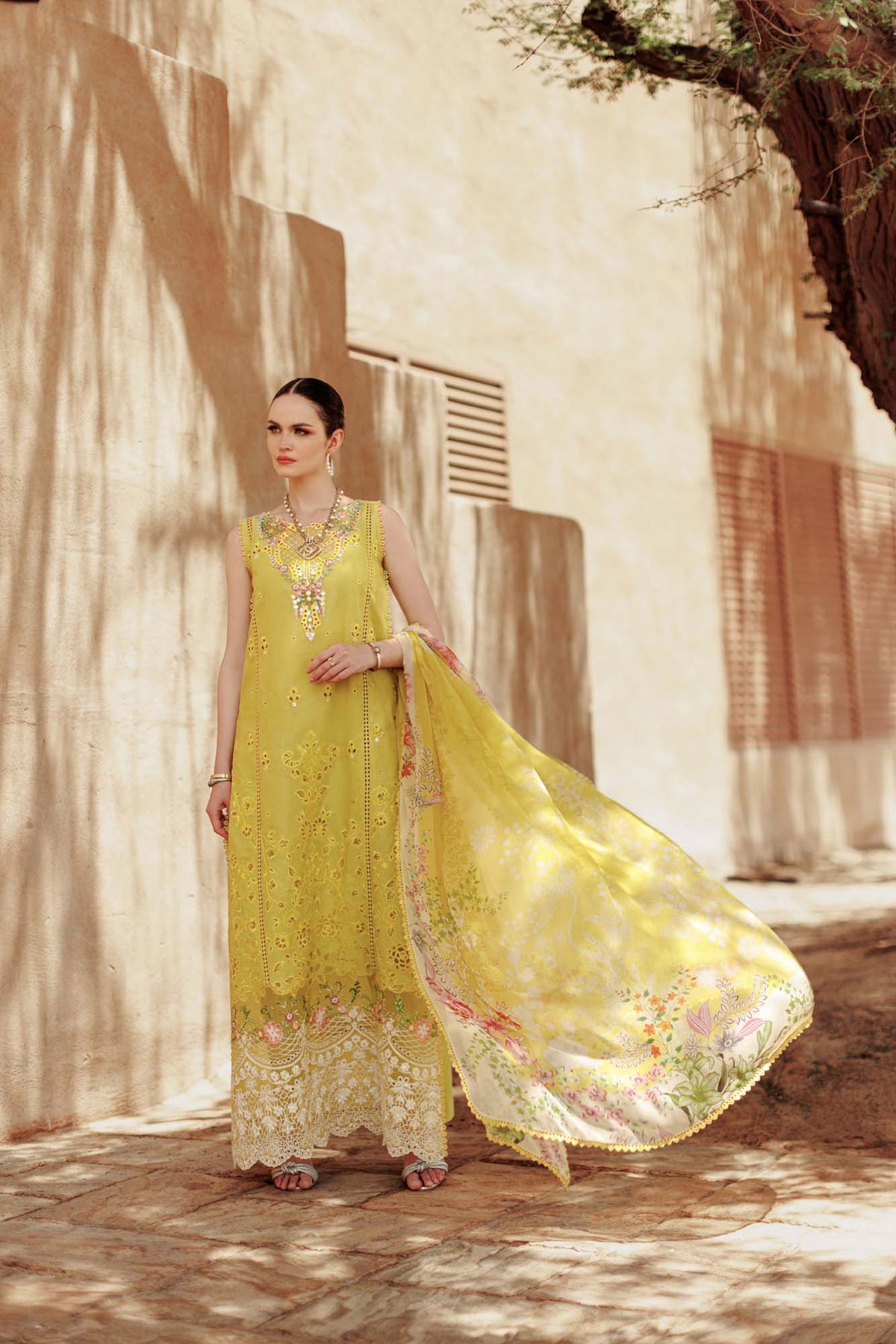 Noor By Saadia Asad | Eid Handwork Laserkari Lawn 24 | D1 -  Noor by Saadia Asad Luxury - Original Designer Dress - House of Maryam