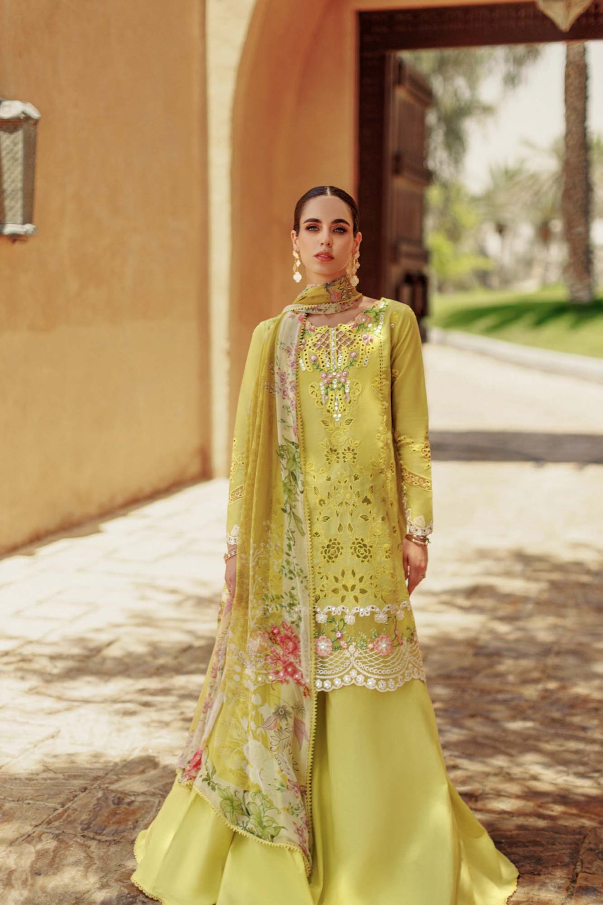 Noor By Saadia Asad | Eid Handwork Laserkari Lawn 24 | D1 -  Noor by Saadia Asad Luxury - Original Designer Dress - House of Maryam