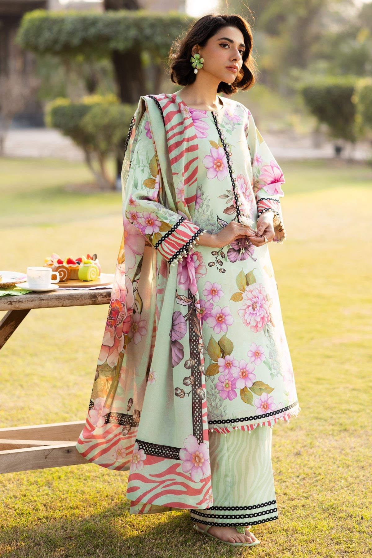 Alizeh | Sheen Lawn Prints 25 | AF-PL-6034-Cleo -  Alizeh Ladies Clothes - Original Designer Dress - House of Maryam