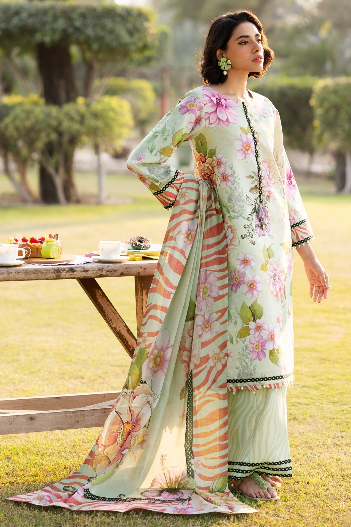 Alizeh | Sheen Lawn Prints 25 | AF-PL-6034-Cleo -  Alizeh Ladies Clothes - Original Designer Dress - House of Maryam