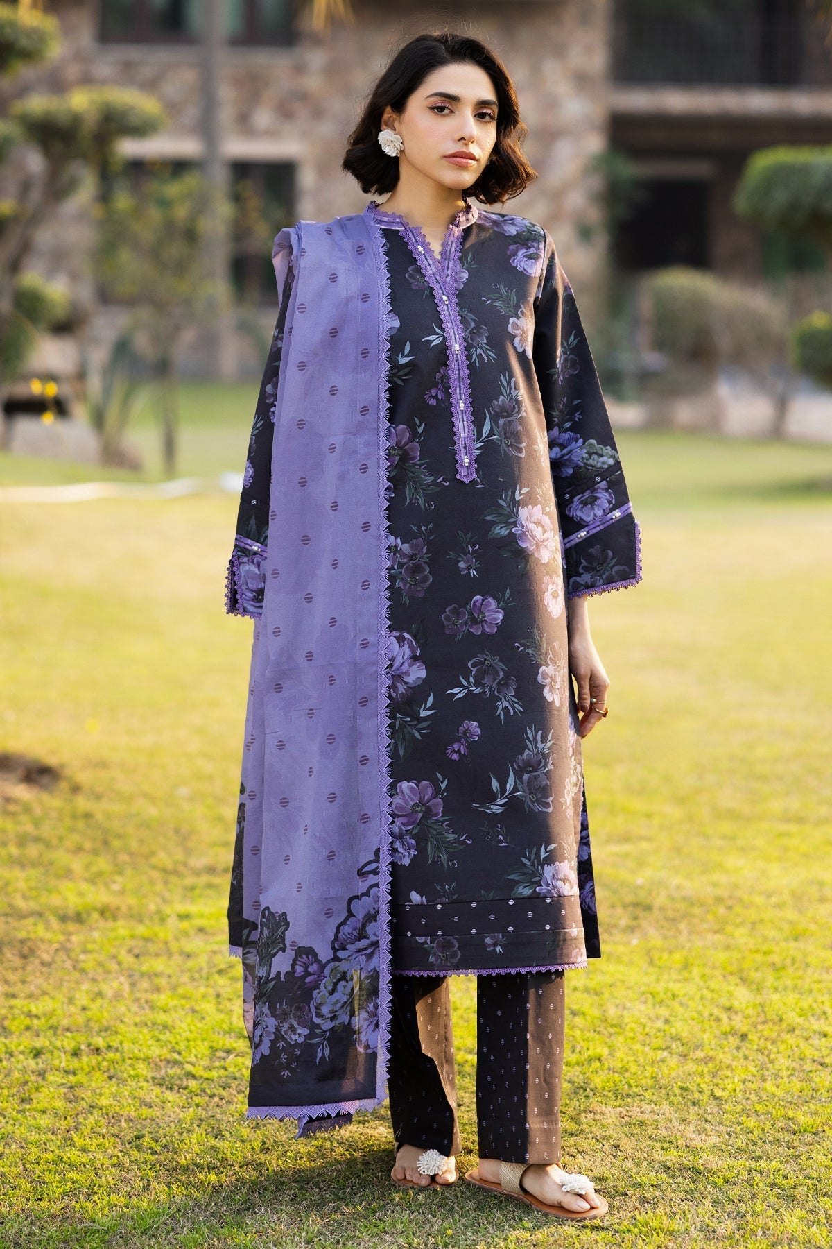Alizeh | Sheen Lawn Prints 25 | AF-PL-6028-Bluebell -  Alizeh Ladies Clothes -  House of Maryam