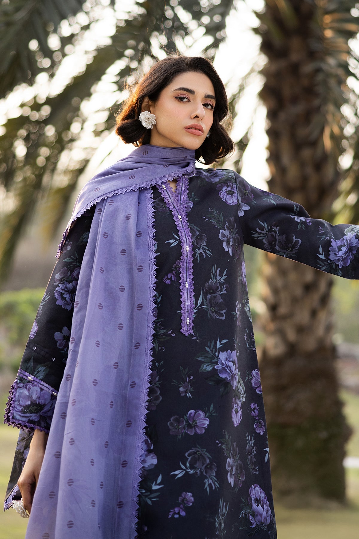 Alizeh | Sheen Lawn Prints 25 | AF-PL-6028-Bluebell -  Alizeh Ladies Clothes - Original Designer Dress - House of Maryam