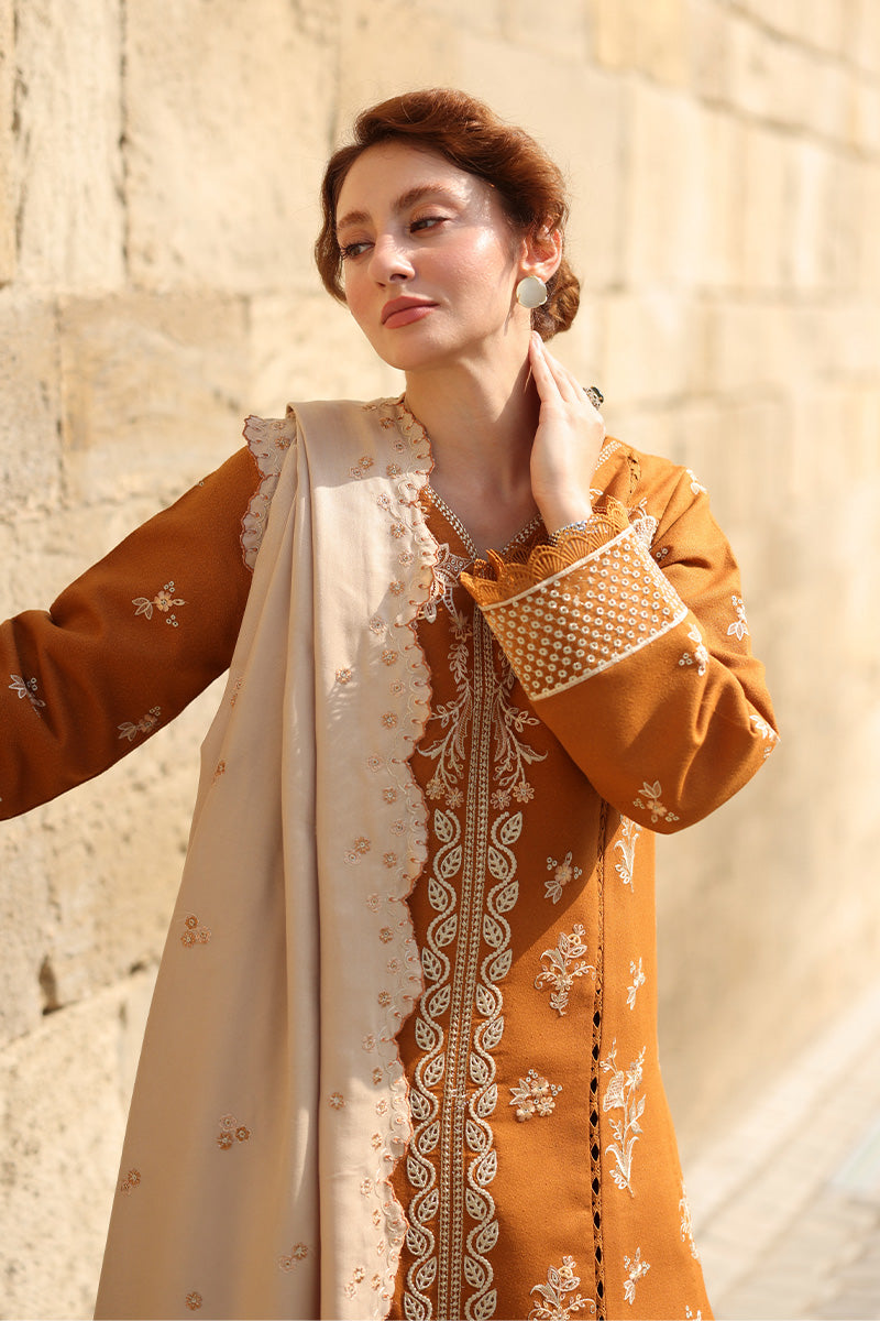 Rangrasiya | Carnation Luxury Shawl Edit | Cappuccino-4