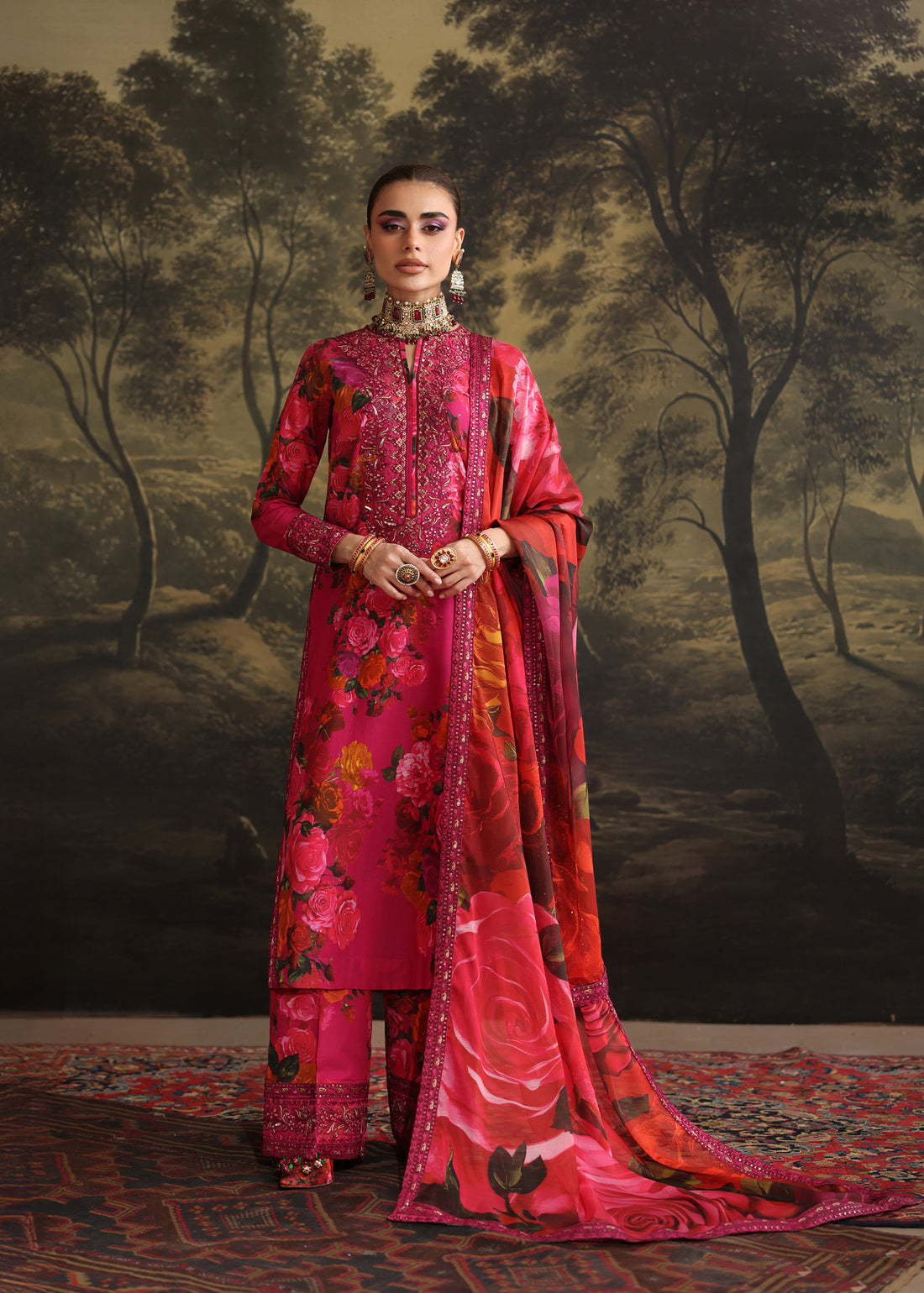 Humjoli | Rehana Luxury Collection | PINK ROSE -  Humjoli Ladies Clothes - Original Designer Dress - House of Maryam