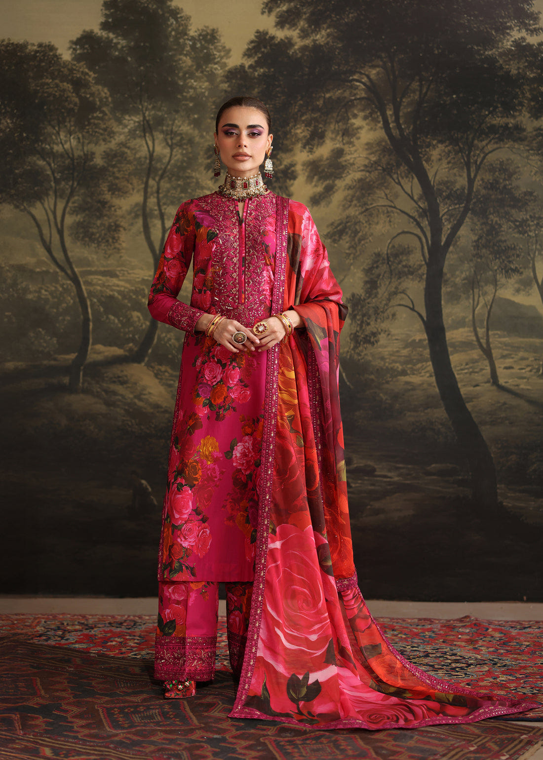 Humjoli | Rehana Luxury Collection | PINK ROSE -  Humjoli Ladies Clothes - Original Designer Dress - House of Maryam