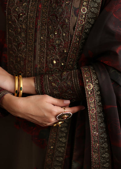 Humjoli | Rehana Luxury Collection | BROWN ROME -  Humjoli Ladies Clothes - Original Designer Dress - House of Maryam