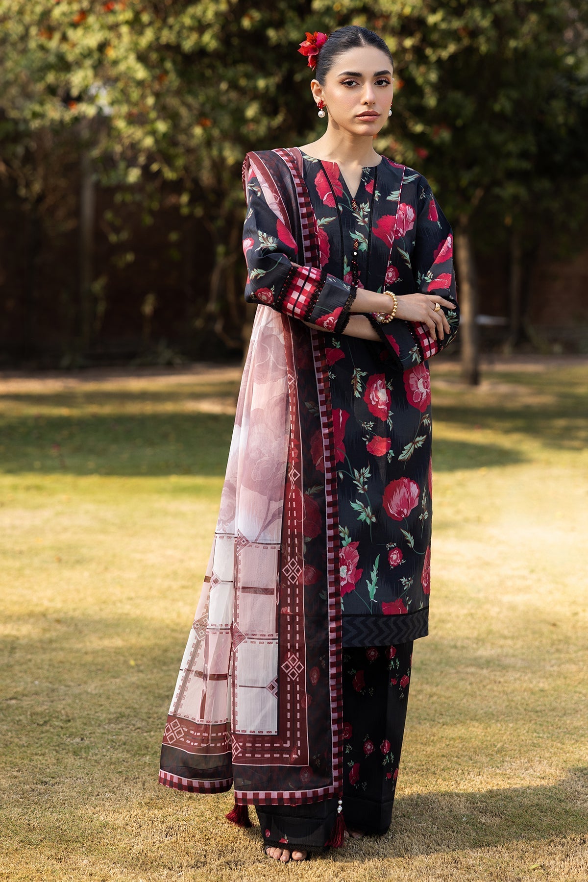 Alizeh | Sheen Lawn Prints 25 | AF-PL-6032-Somber -  Alizeh Ladies Clothes - Original Designer Dress - House of Maryam