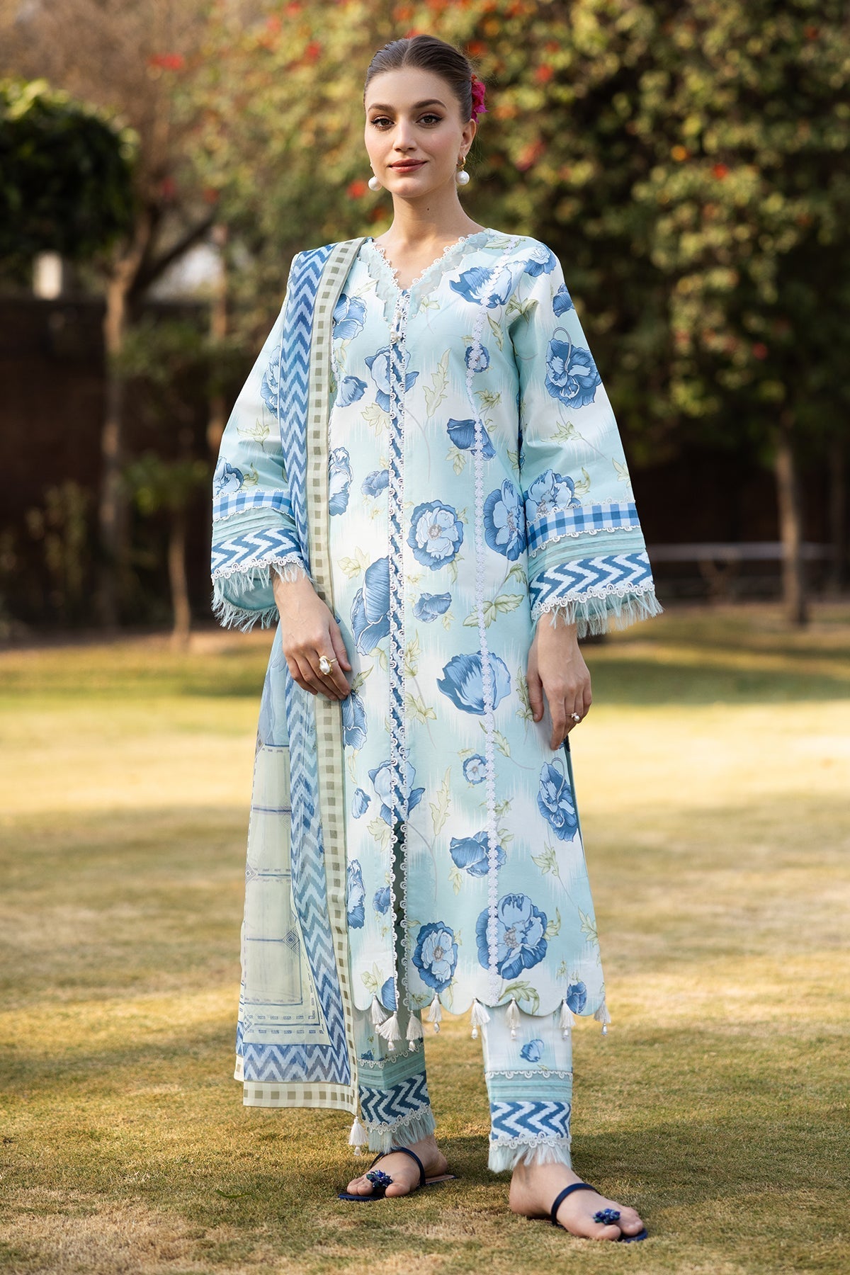 Alizeh | Sheen Lawn Prints 25 | AF-PL-6031-Laya -  Alizeh Ladies Clothes - Original Designer Dress - House of Maryam