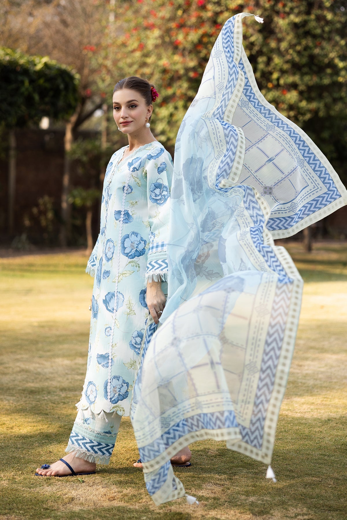 Alizeh | Sheen Lawn Prints 25 | AF-PL-6031-Laya -  Alizeh Ladies Clothes - Original Designer Dress - House of Maryam