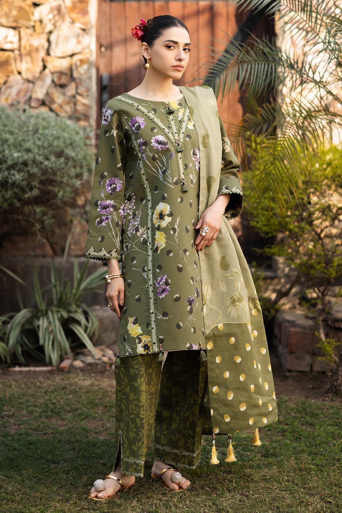 Alizeh | Sheen Lawn Prints 25 | AF-PL-6038-Willow -  Alizeh Ladies Clothes -  House of Maryam