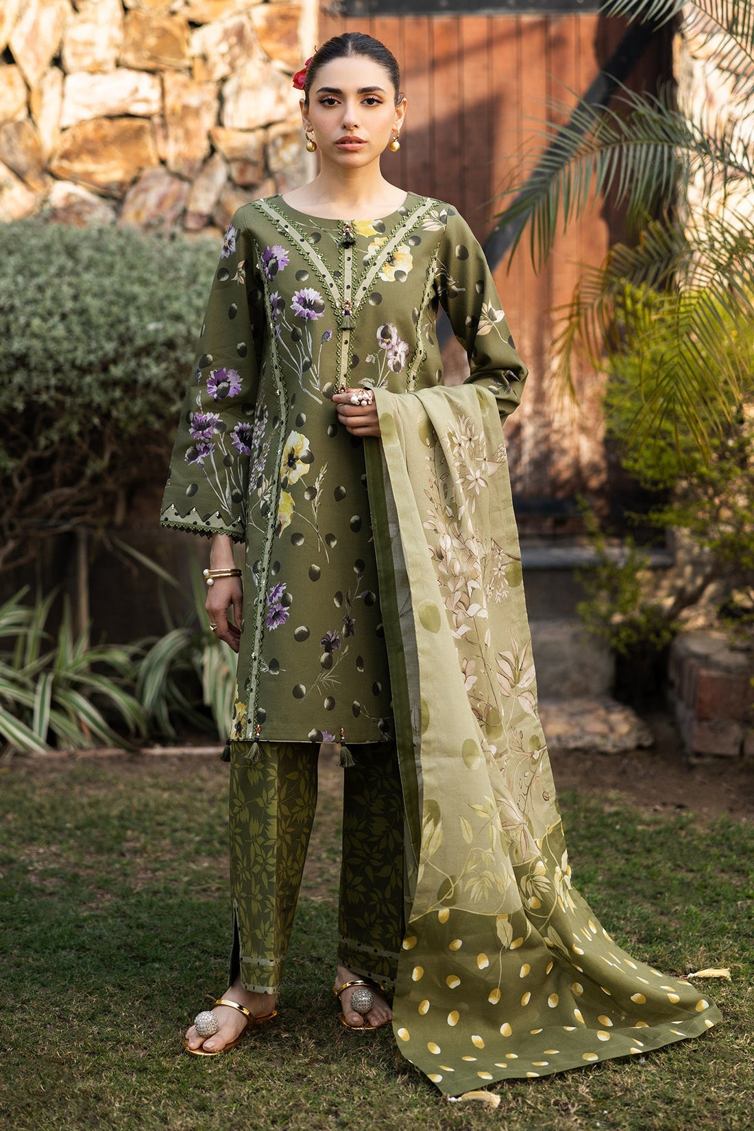 Alizeh | Sheen Lawn Prints 25 | AF-PL-6038-Willow -  Alizeh Ladies Clothes -  House of Maryam