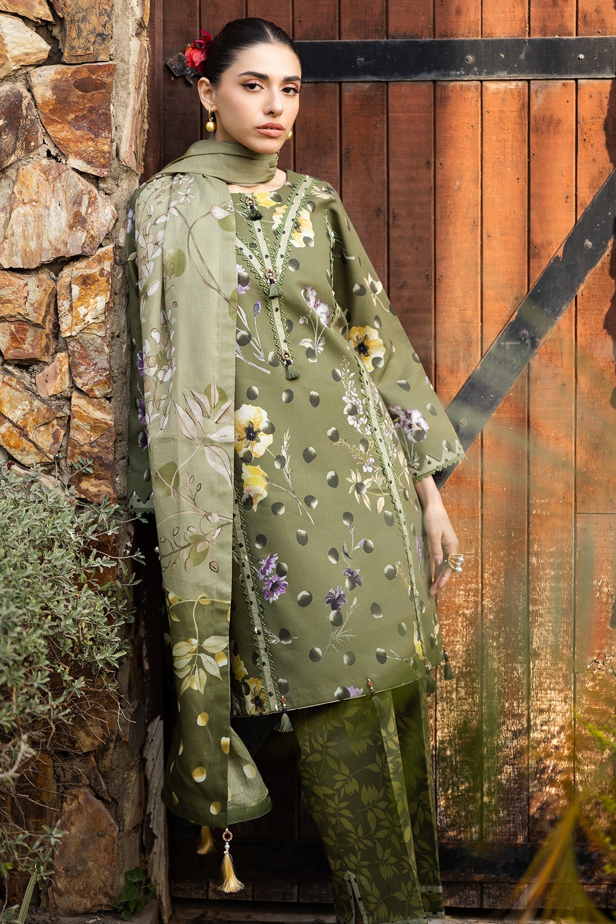 Alizeh | Sheen Lawn Prints 25 | AF-PL-6038-Willow -  Alizeh Ladies Clothes - Original Designer Dress - House of Maryam