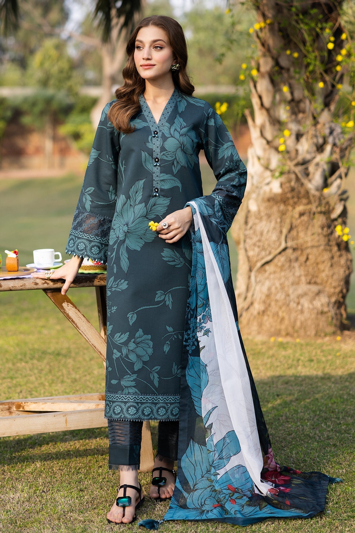 Alizeh | Sheen Lawn Prints 25 | AF-PL-6035-Nigella -  Alizeh Ladies Clothes - Original Designer Dress - House of Maryam