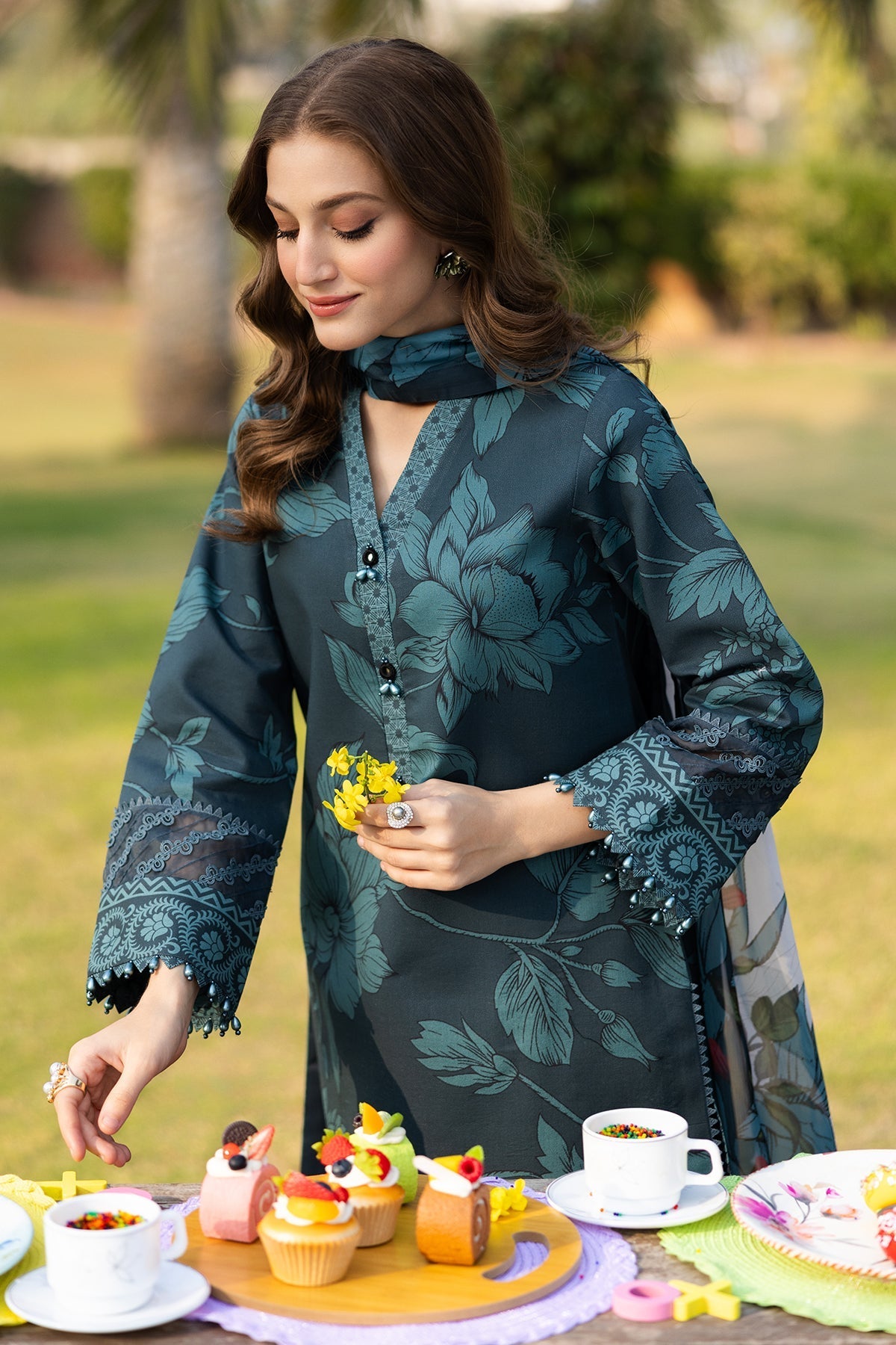 Alizeh | Sheen Lawn Prints 25 | AF-PL-6035-Nigella -  Alizeh Ladies Clothes - Original Designer Dress - House of Maryam