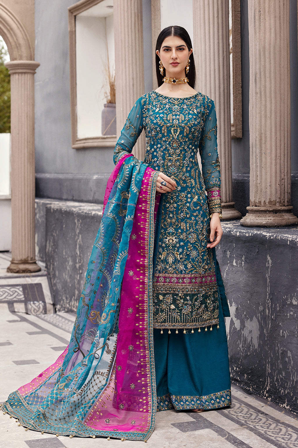 Emaan Adeel | Nawabzadi Wedding Dresses | NW-05 by Designer Emaan Adeel - House of Maryam - Pakistani Designer Ethnic Wear in {{ shop.shopifyCountryName }}