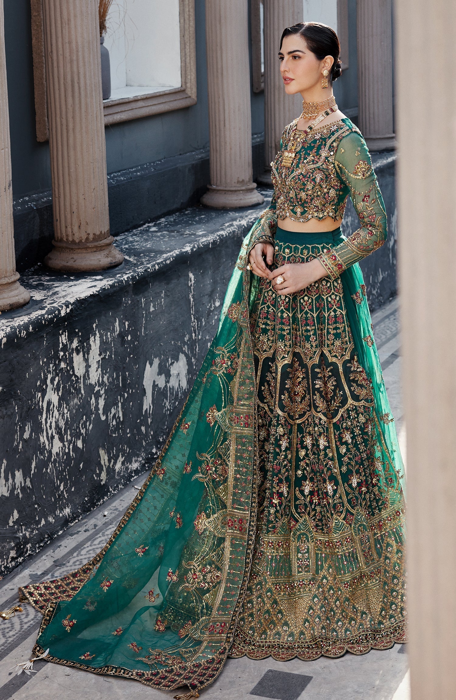 Emaan Adeel | Nawabzadi Wedding Dresses | LALEENA by Designer Emaan Adeel - House of Maryam - Pakistani Designer Ethnic Wear in {{ shop.shopifyCountryName }}