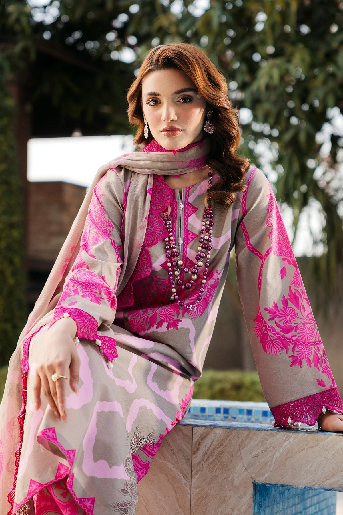 Charizma | Print Melody | SH5-09P -  Charizma Ladies Clothes - Original Designer Dress - House of Maryam