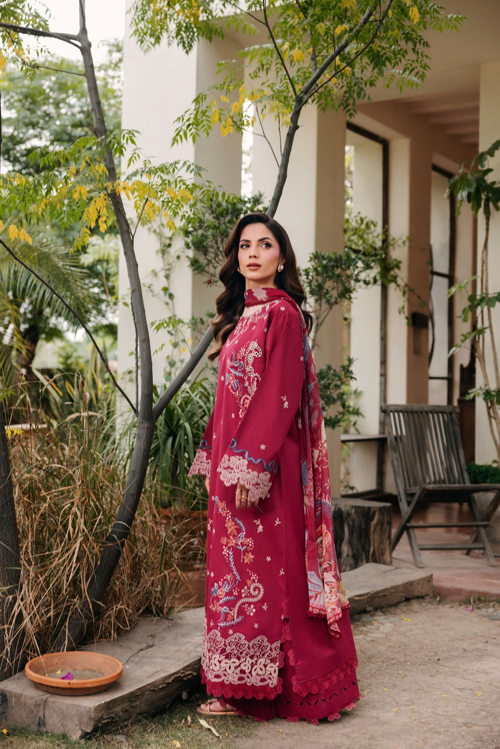 Florent | Festive Luxury Lawn 26 | FZF - 7A, image 4