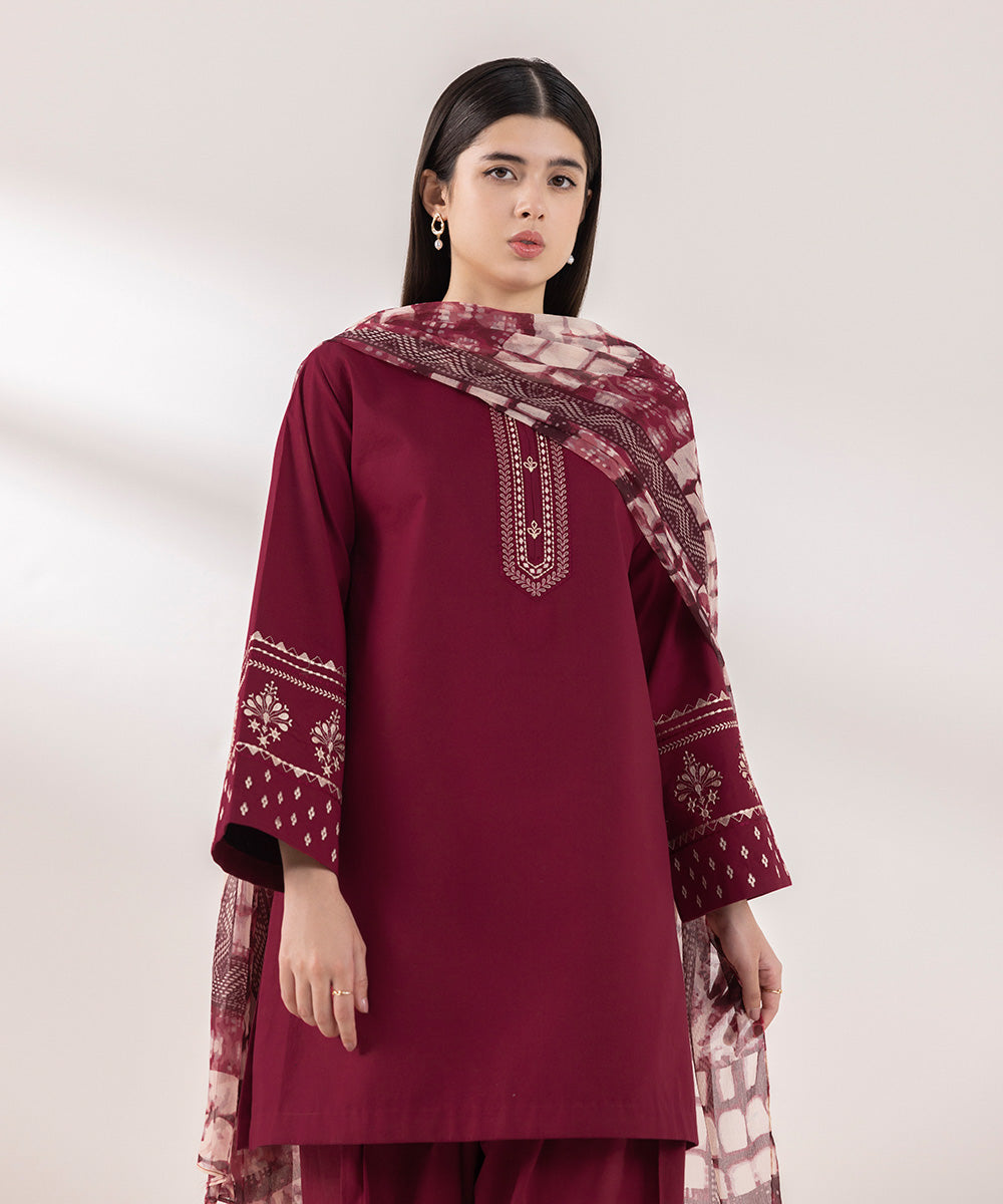 Sapphire | Intermix 2024 | Cambric Suit S-42 by Designer Sapphire - House of Maryam - Pakistani Designer Ethnic Wear in {{ shop.shopifyCountryName }}