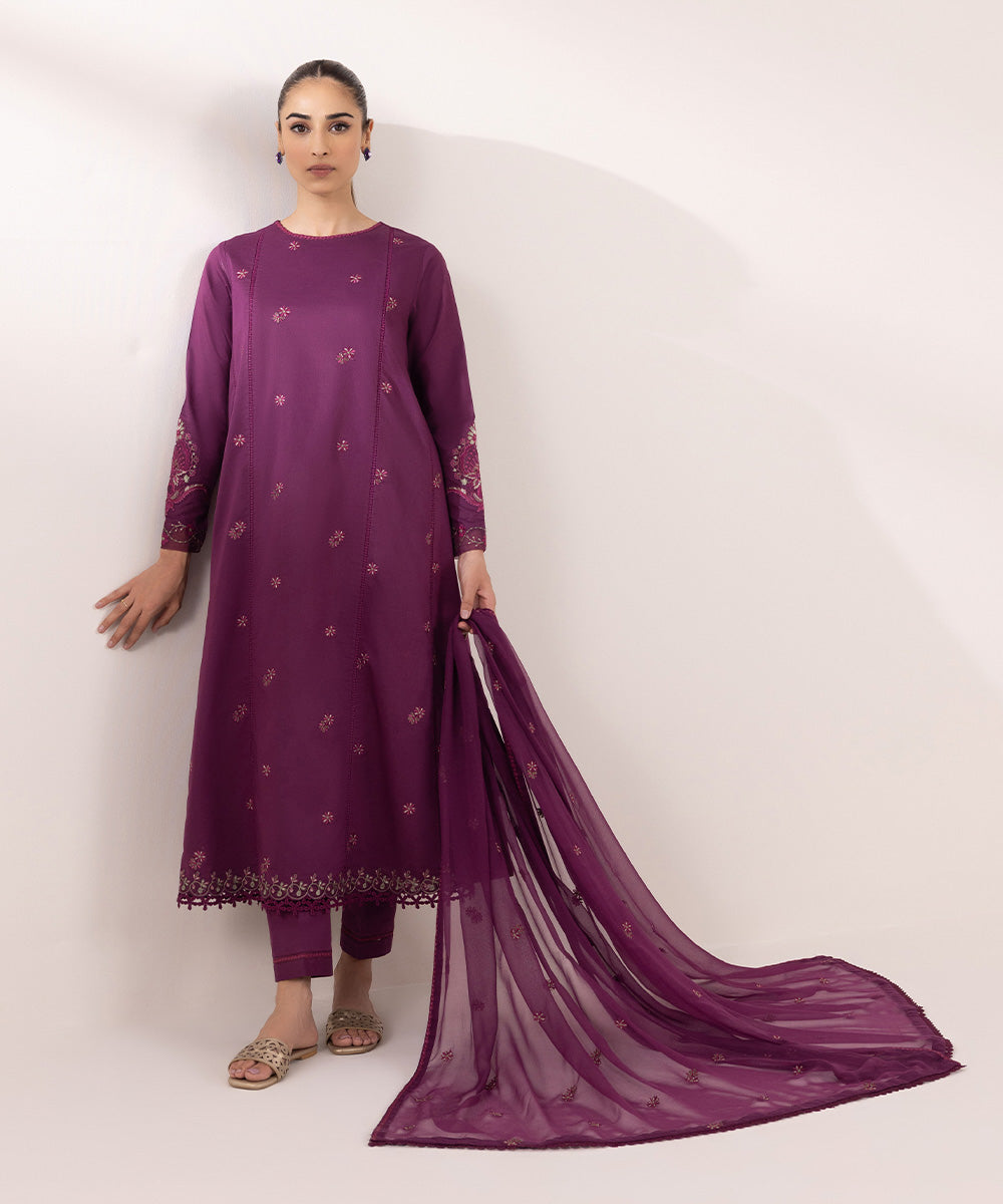 Sapphire | Intermix 2024 | Cambric Suit S-11 by Designer Sapphire - House of Maryam - Pakistani Designer Ethnic Wear in {{ shop.shopifyCountryName }}