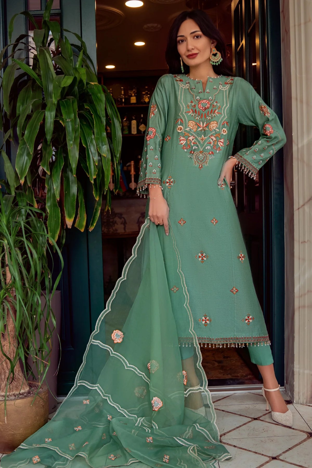 Muntaha | Noore e Zaib | Teal Green - Emre-1