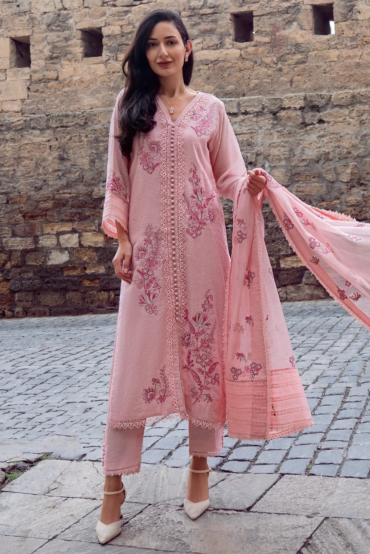 Muntaha | Noore e Zaib | Pastel Pink - Zahree