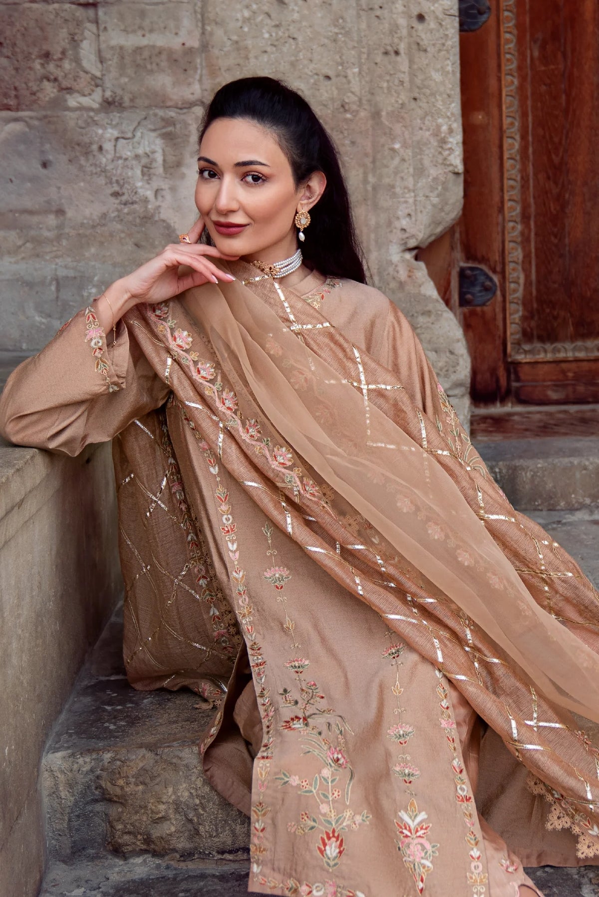 Muntaha | Noore e Zaib | Beige - Ruhiya-5