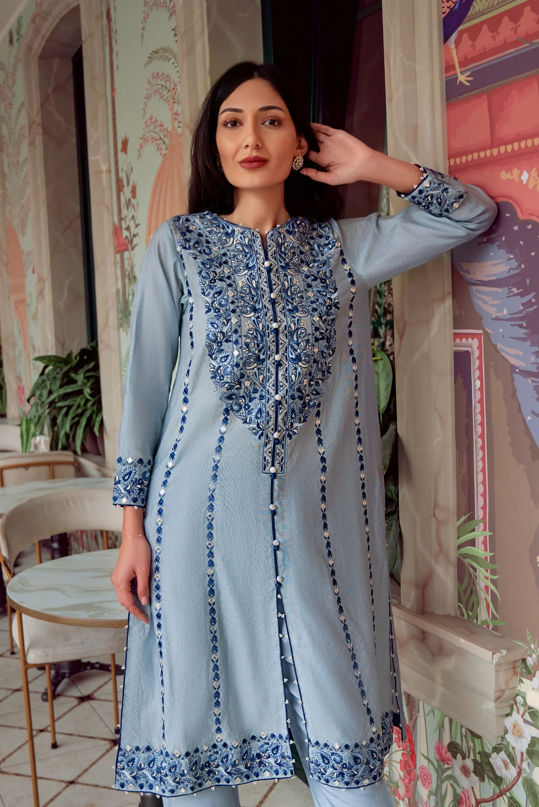 Muntaha | Noore e Zaib | Ice Blue - Seraph
