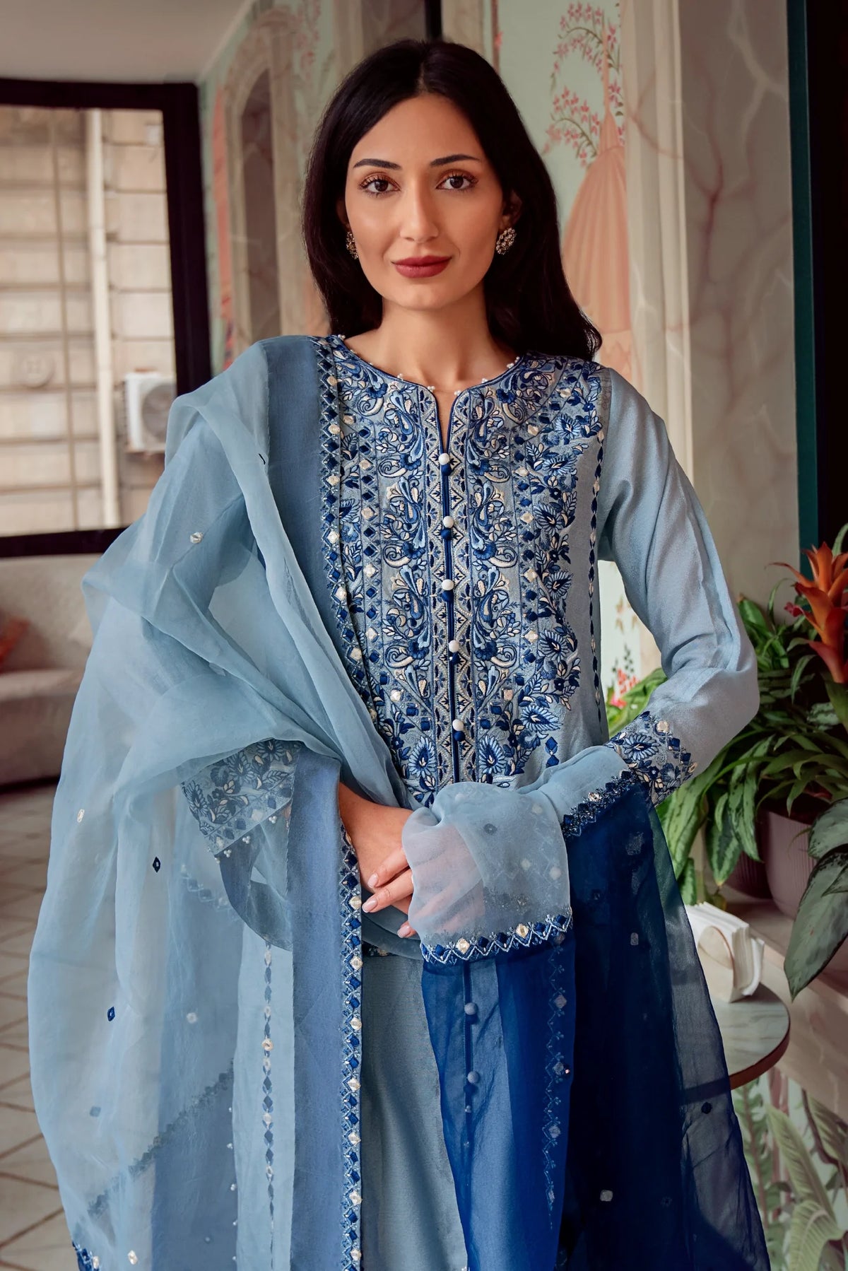 Muntaha | Noore e Zaib | Ice Blue - Seraph-3