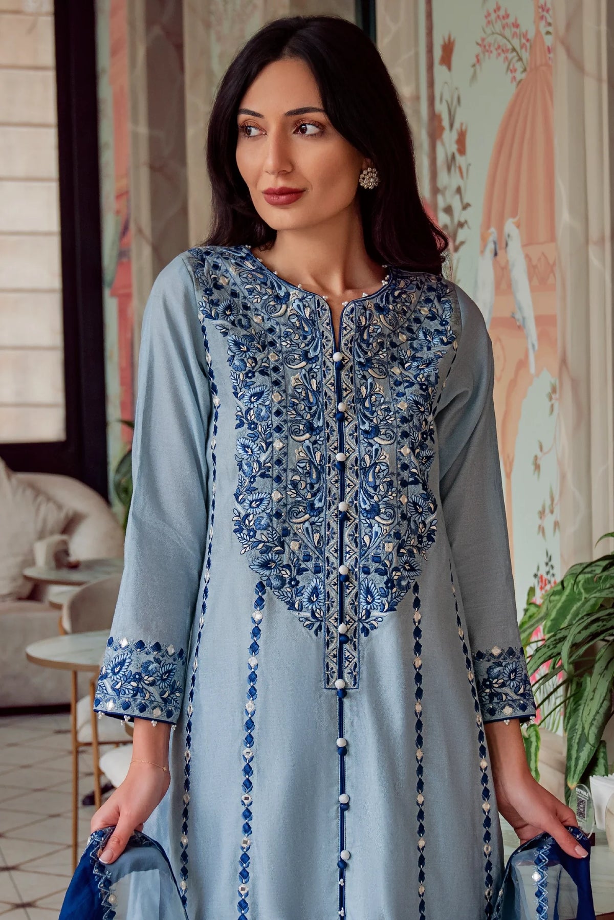 Muntaha | Noore e Zaib | Ice Blue - Seraph-5