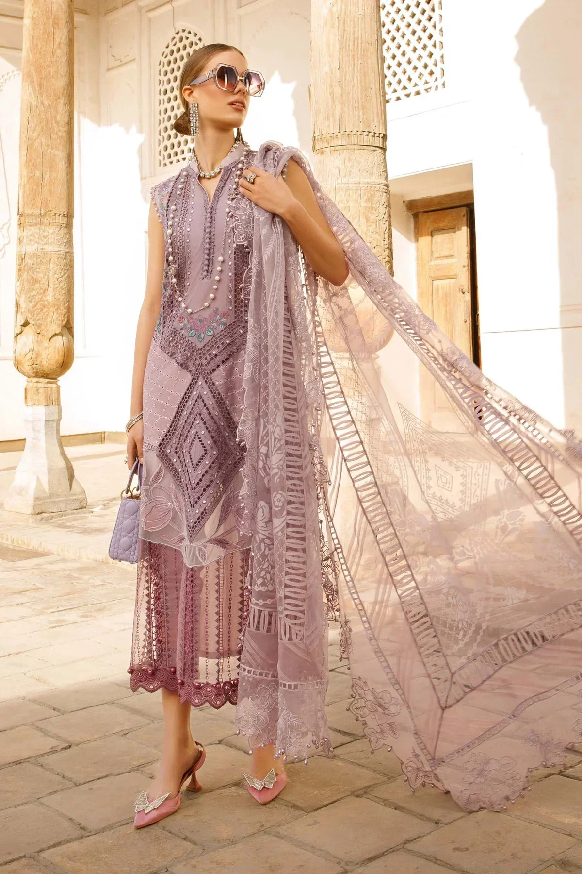Maria B | Luxury Lawn | D-2301-A -  Maria B Luxury - Original Designer Dress - House of Maryam