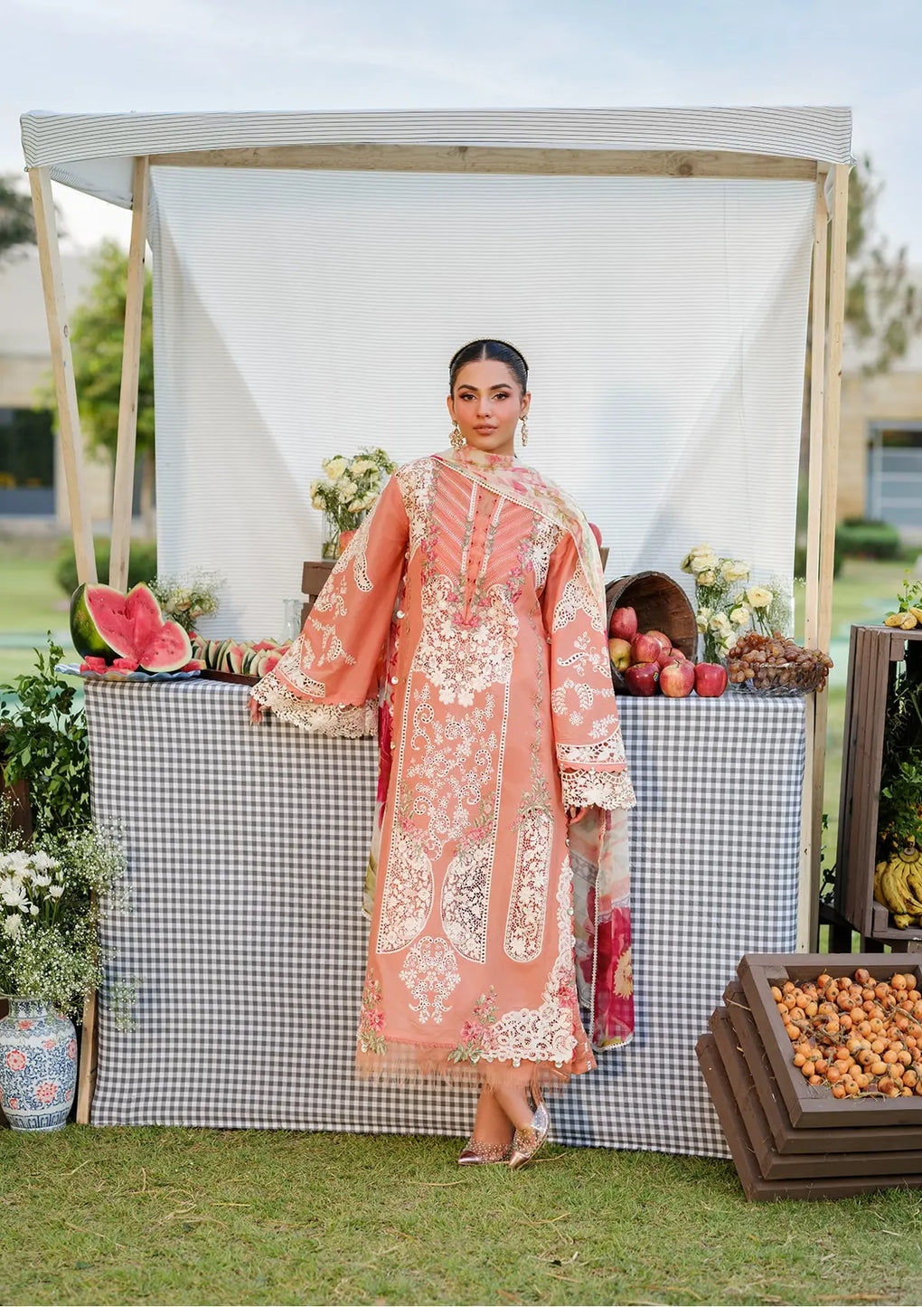 Elaf Premium | Luxury Lawn 25 | ELH-5A AUTUMN DREAM -  Elaf Premium Ladies Clothes - Original Designer Dress - House of Maryam