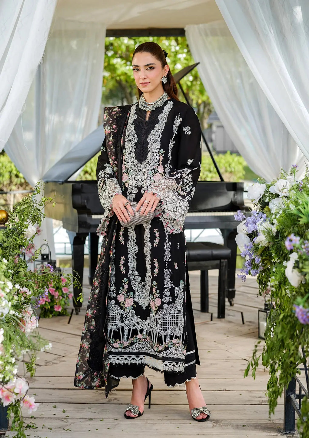 Elaf Premium | Luxury Lawn 25 | ELH-6A SERENA -  Elaf Premium Ladies Clothes - Original Designer Dress - House of Maryam