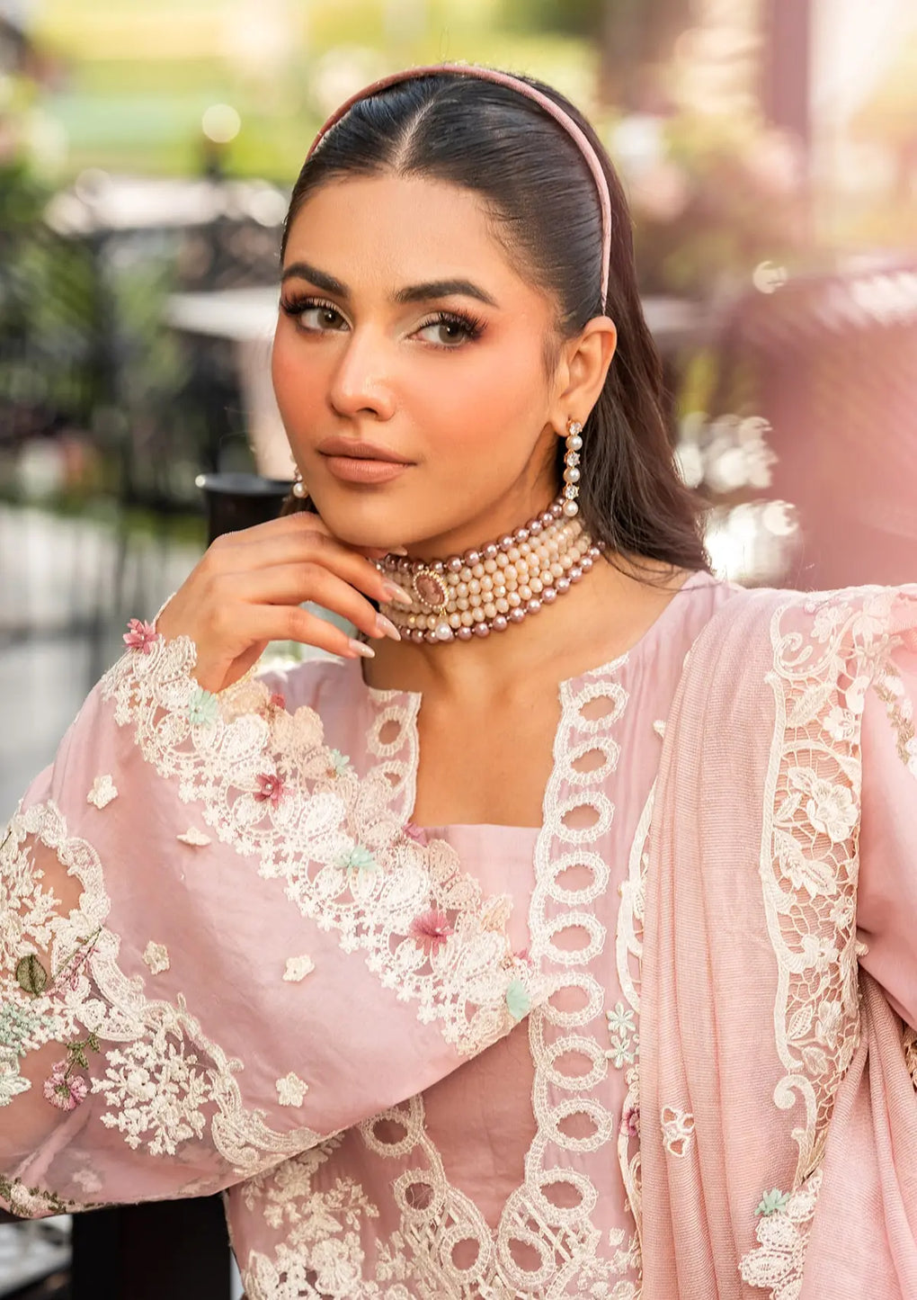 Elaf Premium | Luxury Lawn 25 | ELH-3B OH MY ROSE -  Elaf Premium Ladies Clothes - Original Designer Dress - House of Maryam