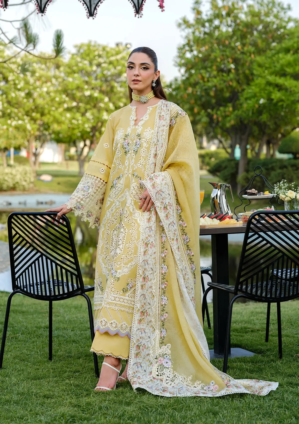 Elaf Premium | Luxury Lawn 25 | ELH-4A DANDELION -  Elaf Premium Ladies Clothes - Original Designer Dress - House of Maryam