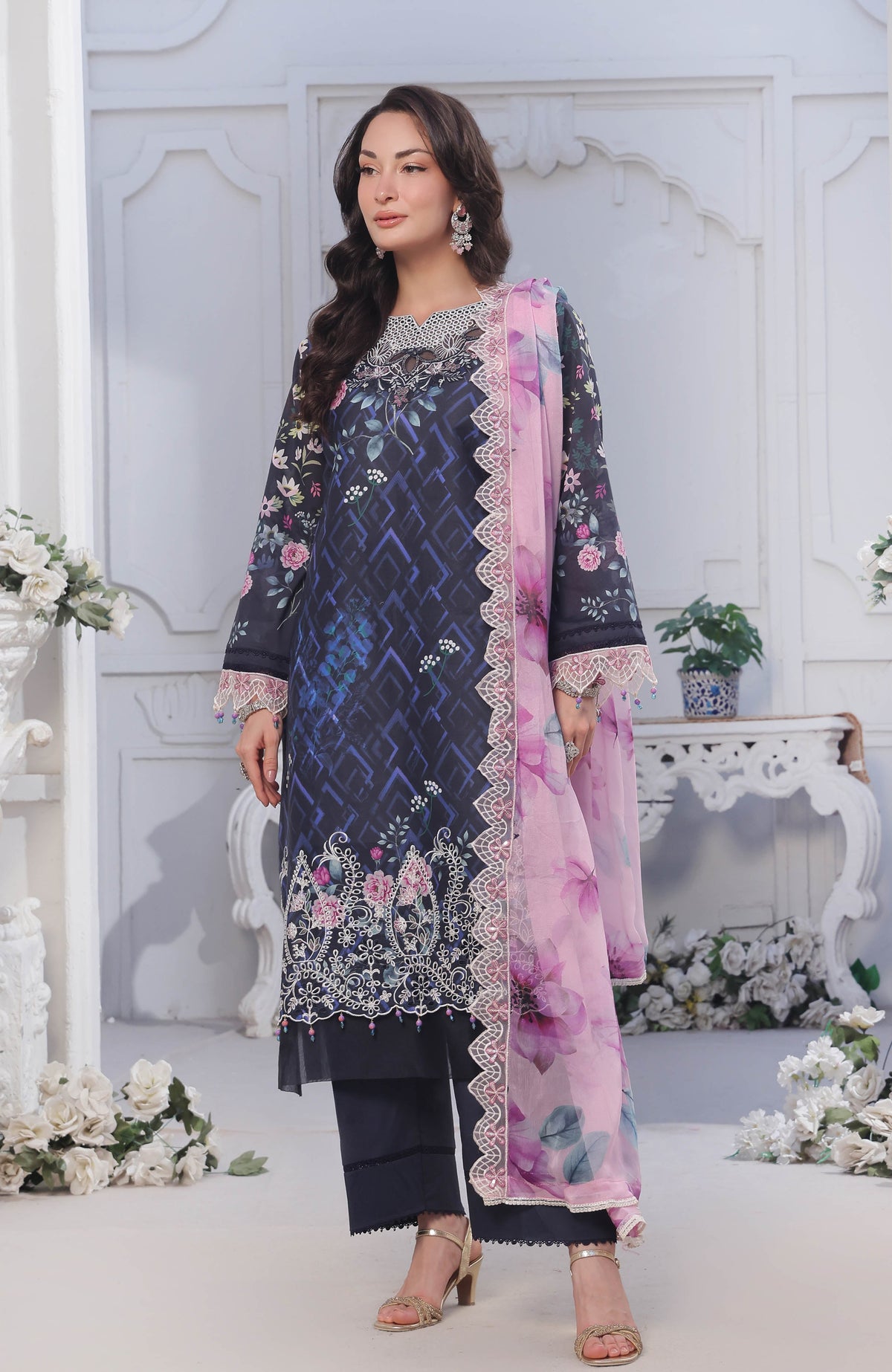 Al Zohaib | Applique Kari Cutwork Edit 25 | ACE-25-10 -  Alzohaib Ladies Clothes - Original Designer Dress - House of Maryam