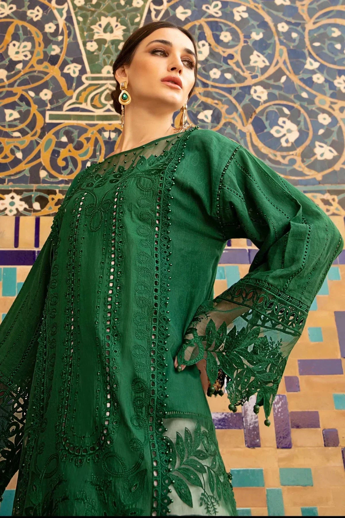 Maria B | Luxury Lawn | D-2310-B -  Maria B Luxury - Original Designer Dress - House of Maryam