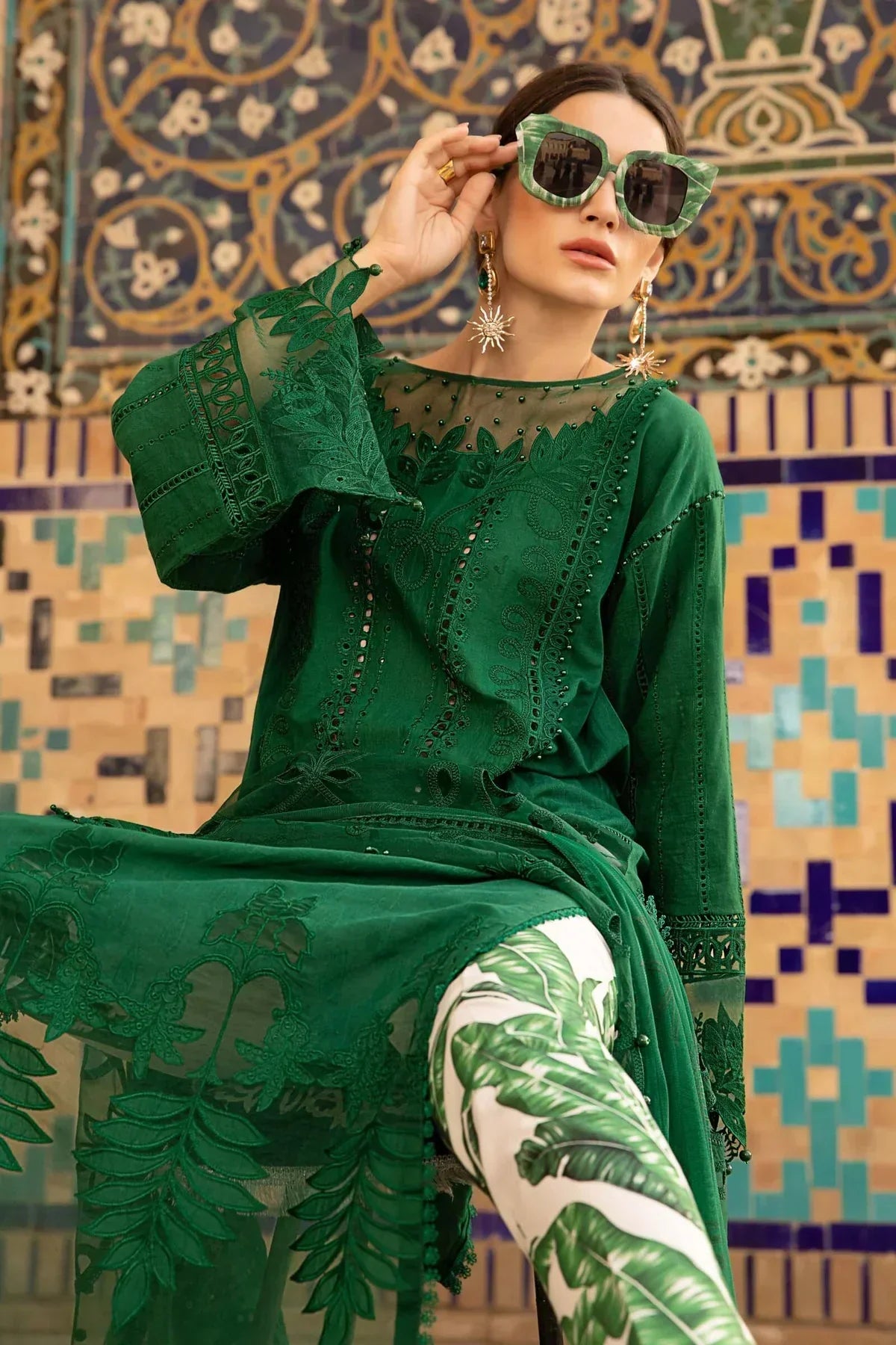 Maria B | Luxury Lawn | D-2310-B -  Maria B Luxury - Original Designer Dress - House of Maryam