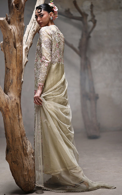 Threads and Motifs | Formal Dresses 25 | Organza Embroidered Jacket -  Threads and Motifs Ladies Clothes - Original Designer Dress - House of Maryam
