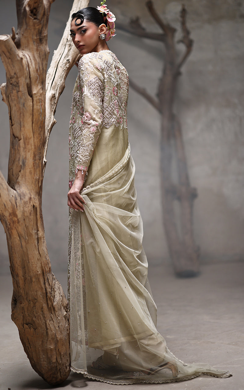 Threads and Motifs | Formal Dresses 25 | Organza Embroidered Jacket -  Threads and Motifs Ladies Clothes - Original Designer Dress - House of Maryam