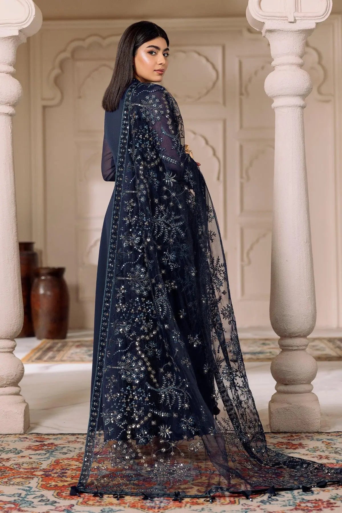 Alizeh | Ready to wear | Navy Blue 3 piece - RTW1012, image 2