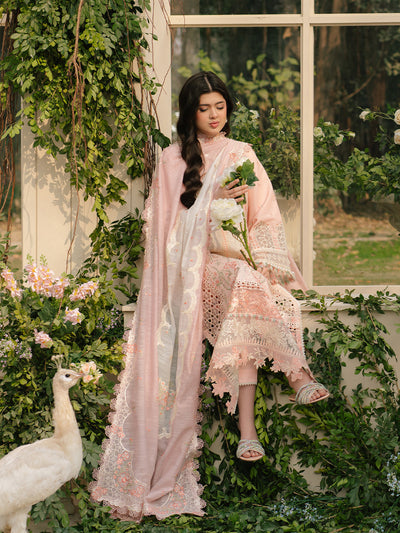 Bin Ilyas | Freesia Embroidered Lawn 25 | 101 - A -  Bin Ilyas Ladies Clothes - Original Designer Dress - House of Maryam