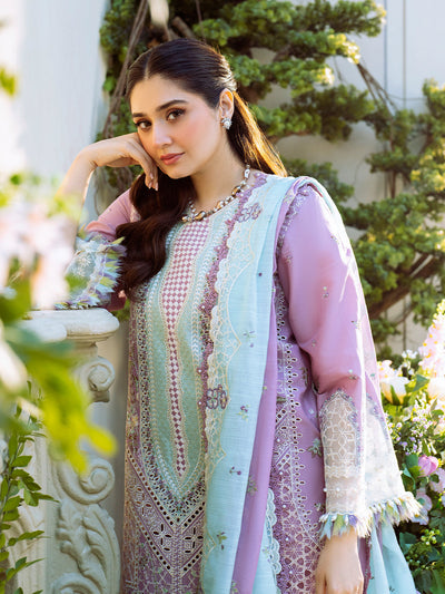 Bin Ilyas | Freesia Embroidered Lawn 25 | 101 - B -  Bin Ilyas Ladies Clothes - Original Designer Dress - House of Maryam