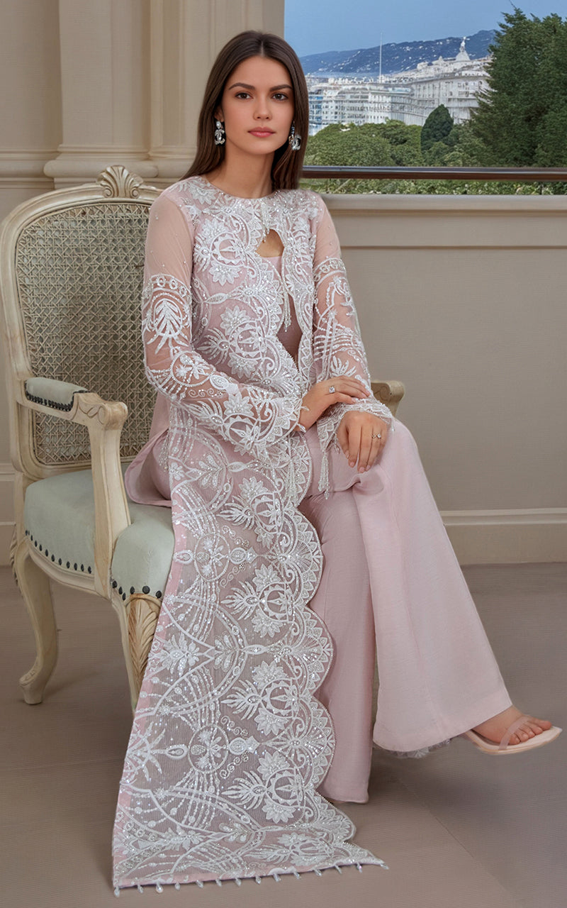 Threads and Motifs | Formal Dresses 25 | NET EMBROIDERED JACKET -  Threads and Motifs Ladies Clothes - Original Designer Dress - House of Maryam