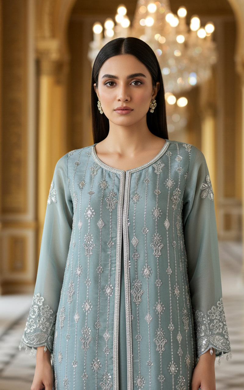 Threads and Motifs | Formal Dresses 25 | Embroidered Shirt With Trouser And Dupatta-3