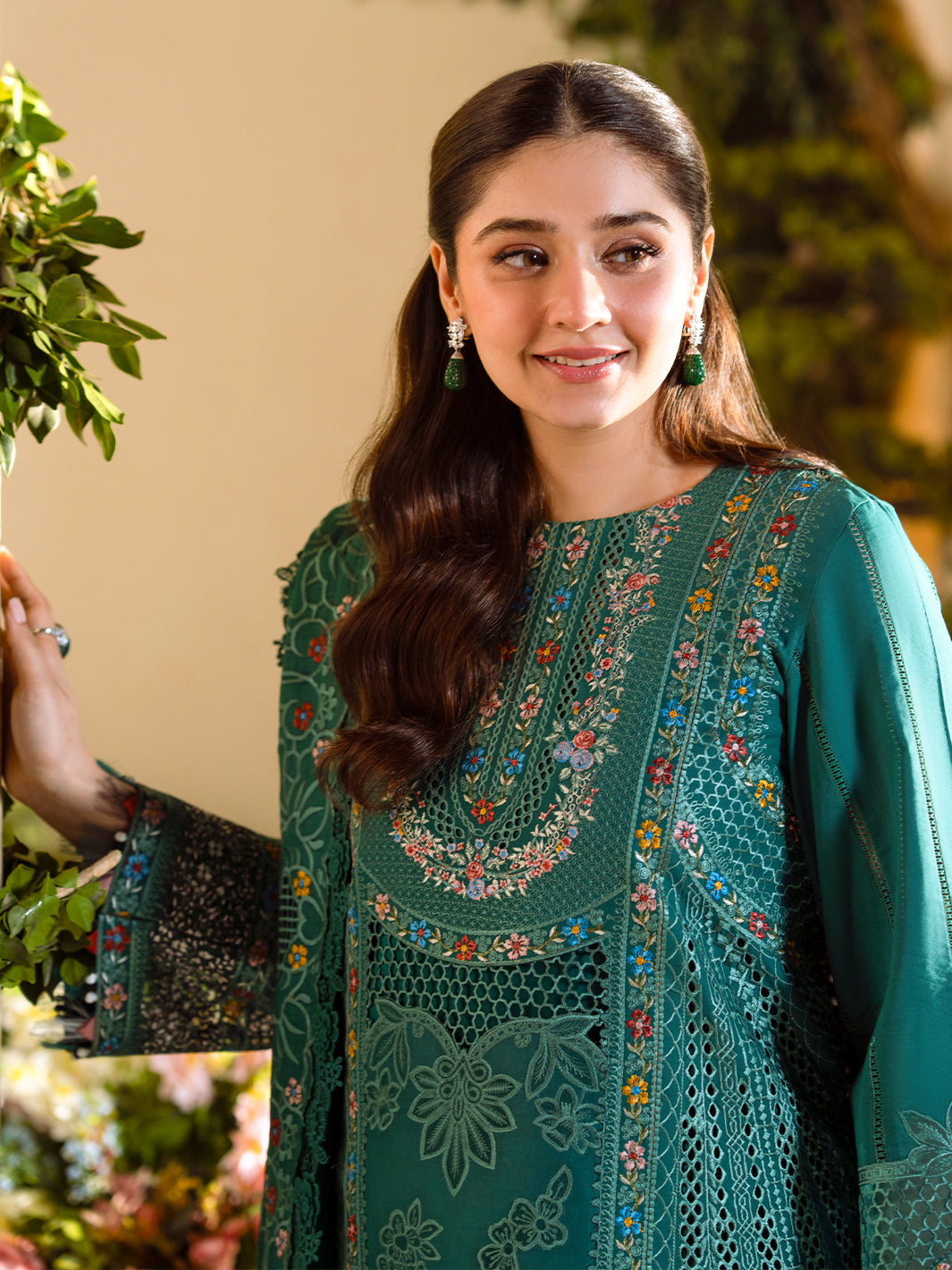 Bin Ilyas | Freesia Embroidered Lawn 25 | 102 - A -  Bin Ilyas Ladies Clothes - Original Designer Dress - House of Maryam