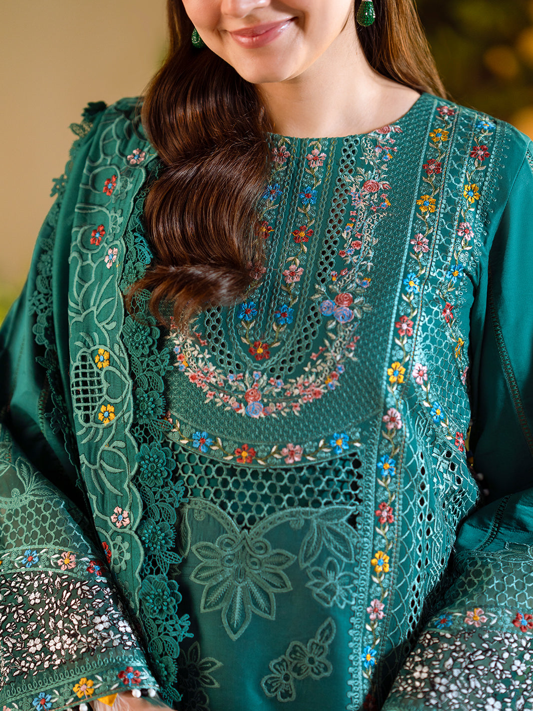 Bin Ilyas | Freesia Embroidered Lawn 25 | 102 - A -  Bin Ilyas Ladies Clothes - Original Designer Dress - House of Maryam